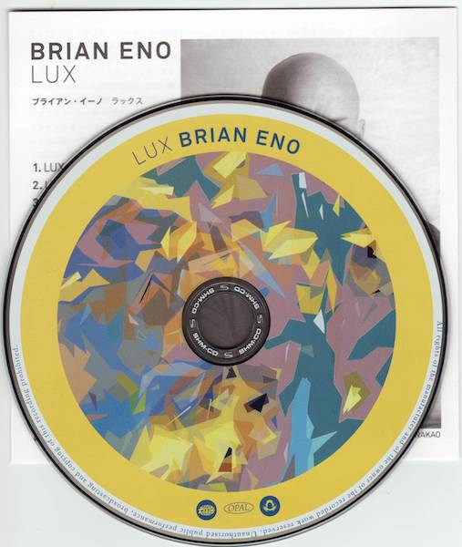 CD & Japanese booklet, Eno, Brian - Lux
